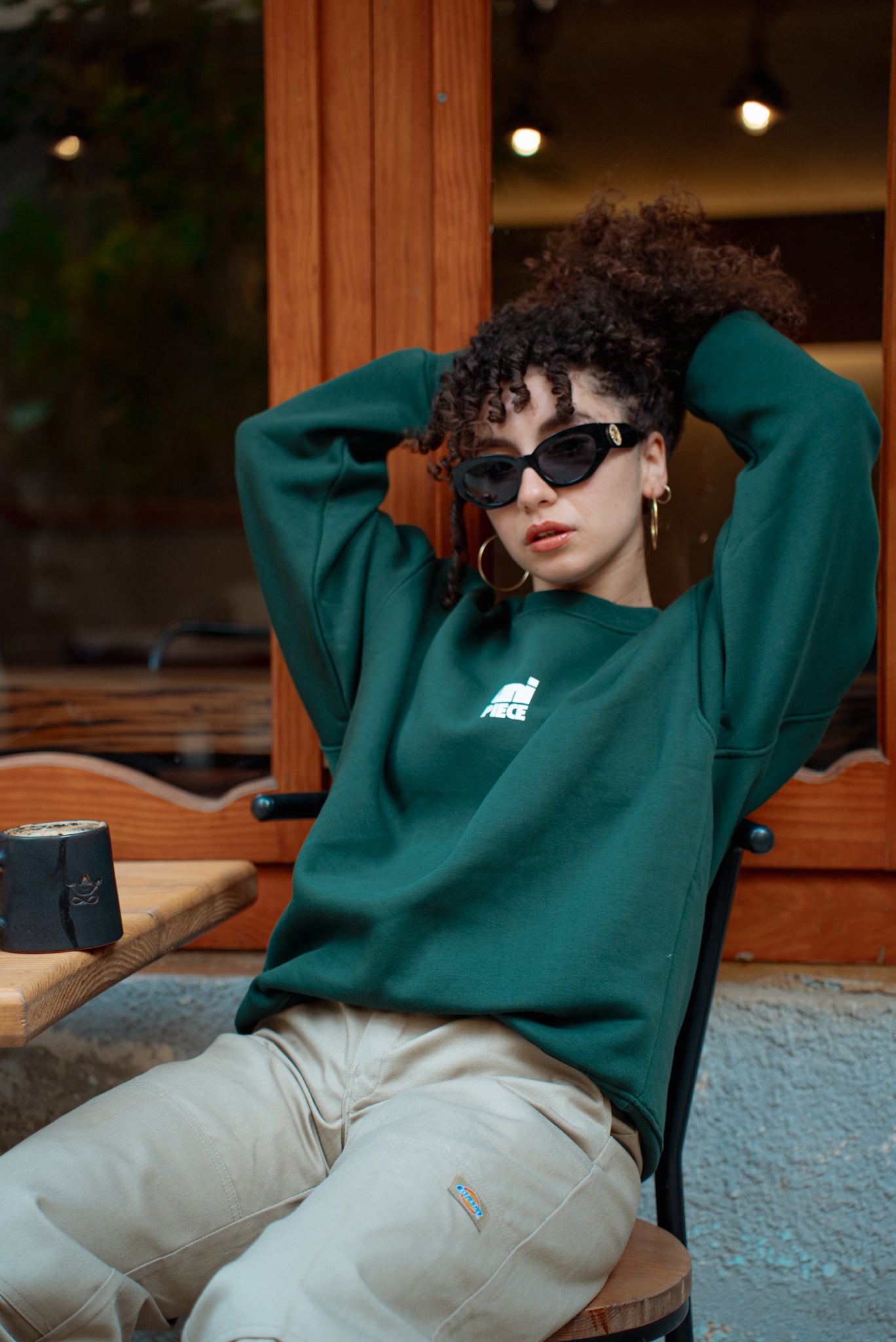 Unipiece Green Crewneck Sweatshirt