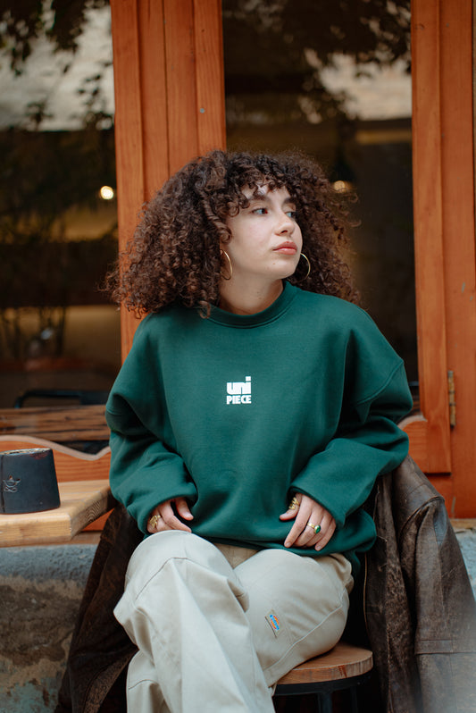 Unipiece Green Crewneck Sweatshirt