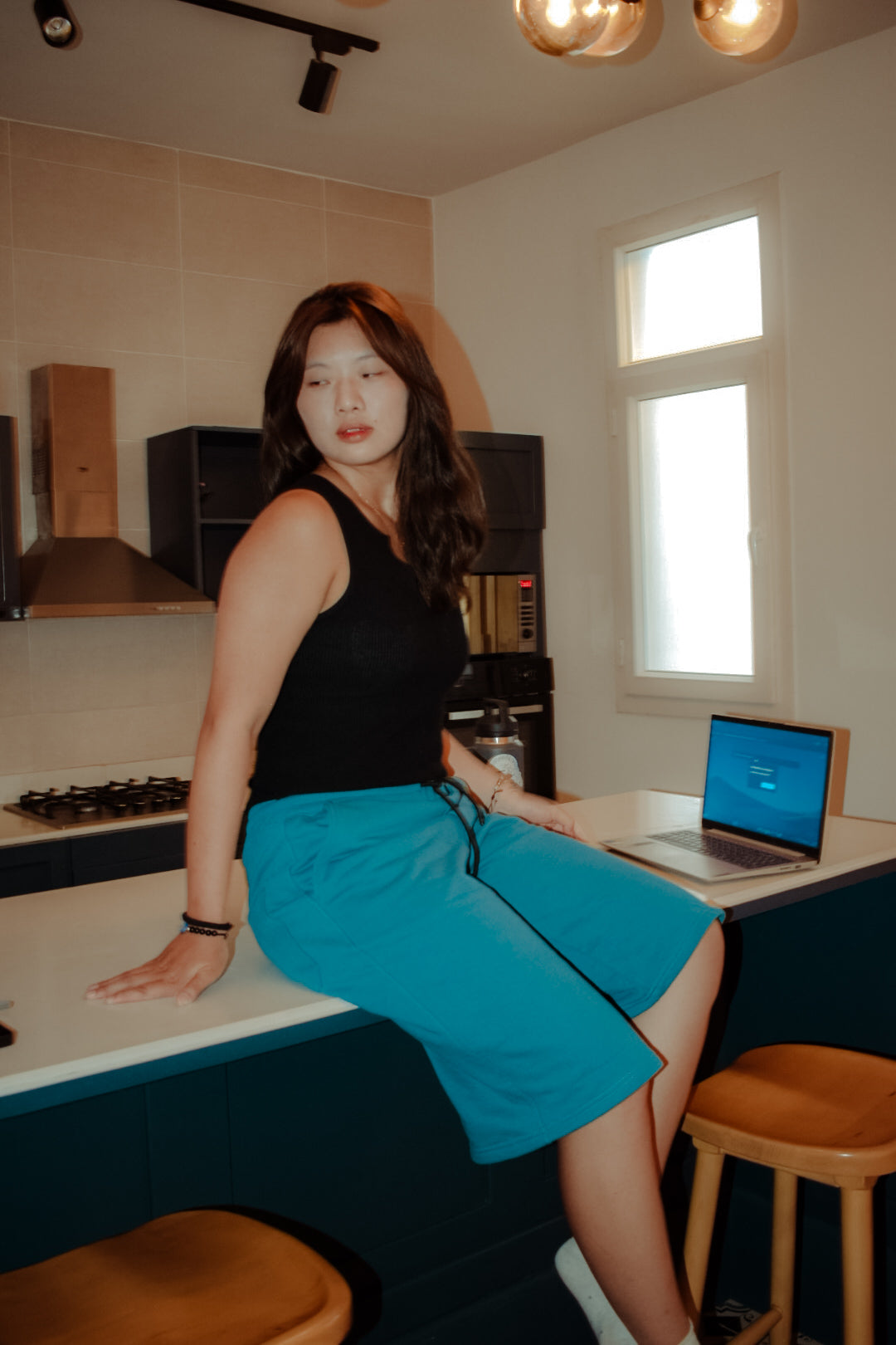 Premium Teal Blue Short