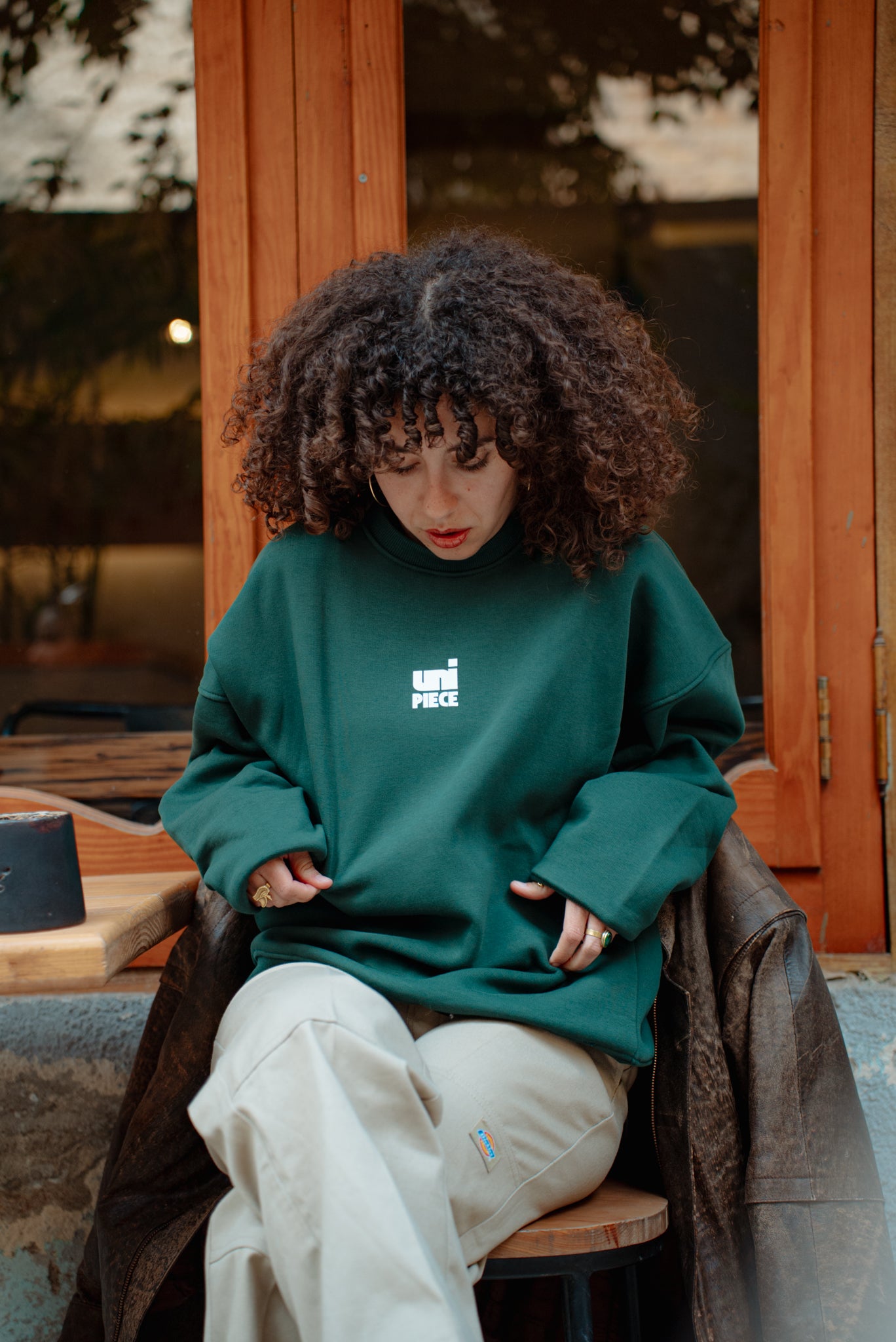 Unipiece Green Crewneck Sweatshirt