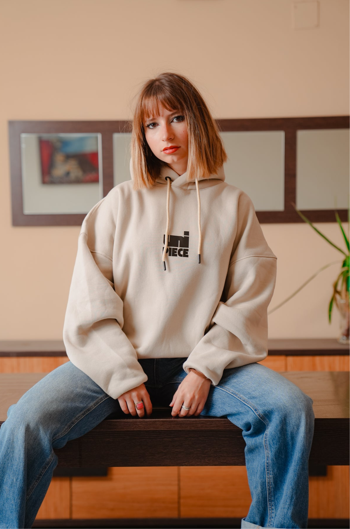Unipiece Beige Hoodie