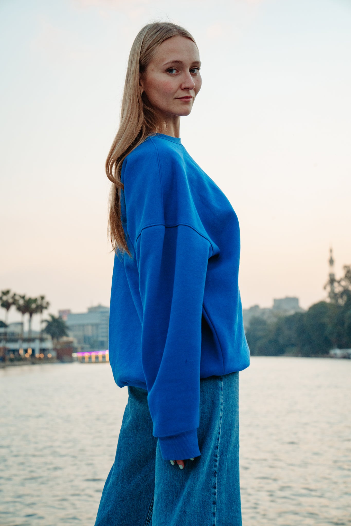 Unipiece blue Crewneck Sweatshirt