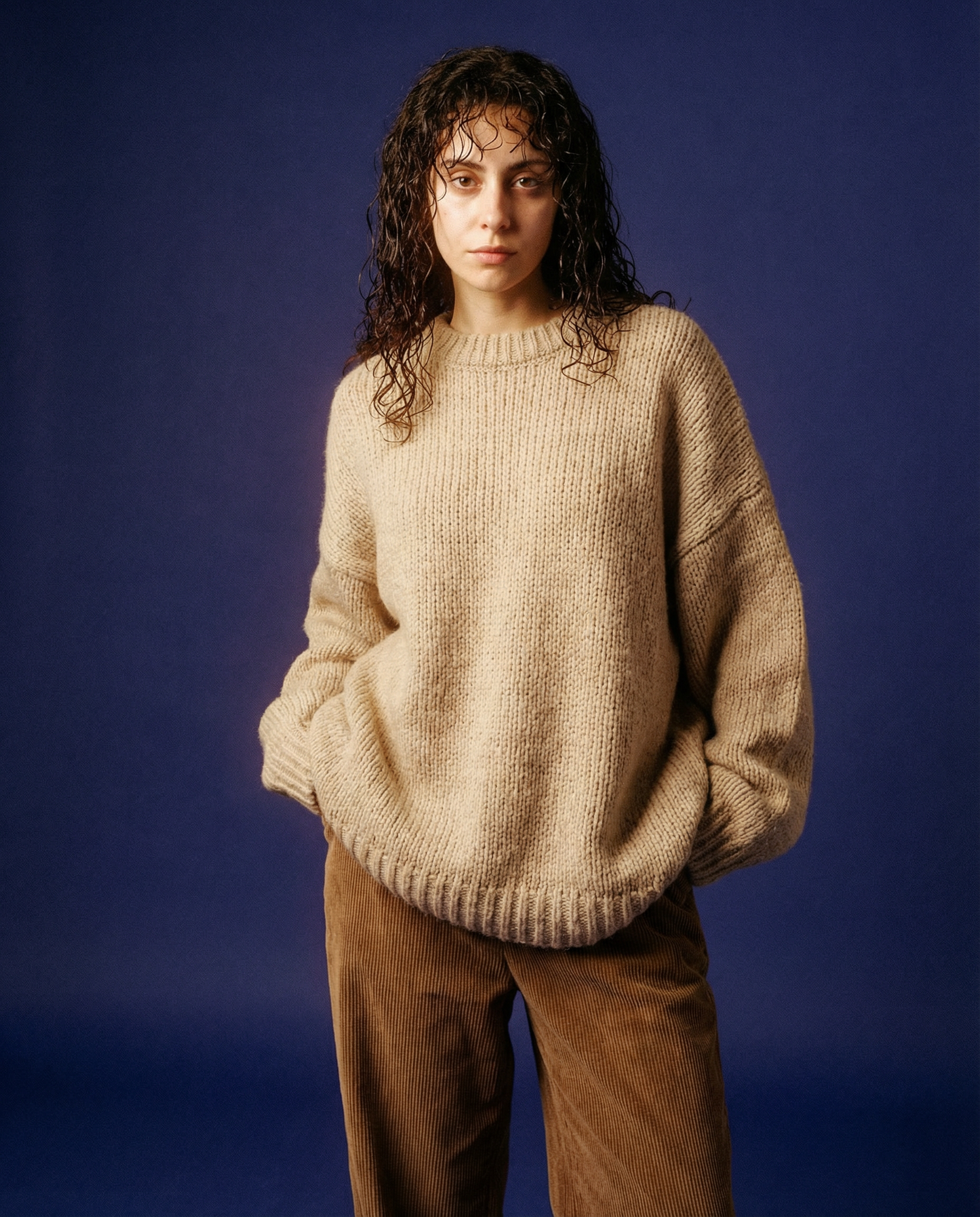 Beige oversized sweater