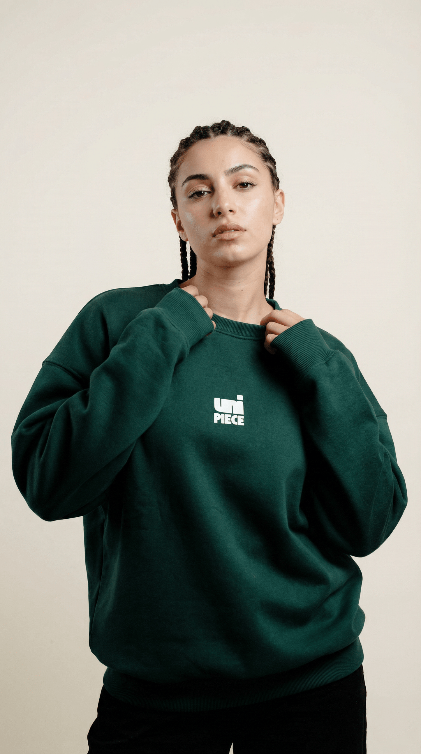 Unipiece Green Crewneck Sweatshirt