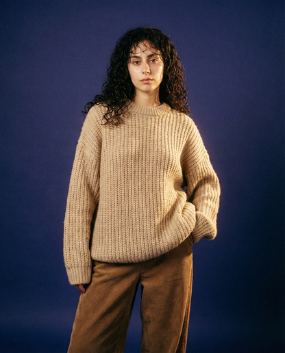 Beige oversized sweater