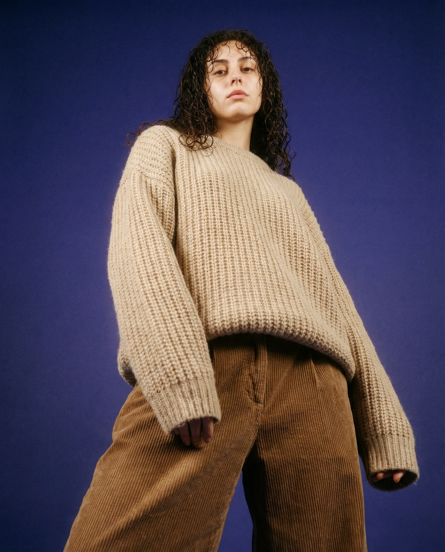 Beige oversized sweater