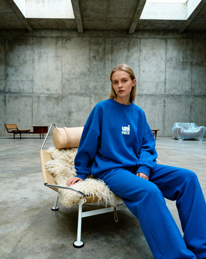 Unipiece blue Crewneck Sweatshirt