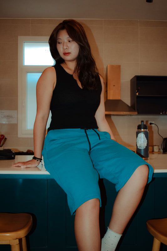 Premium Teal Blue Short