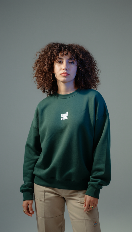 Unipiece Green Crewneck Sweatshirt