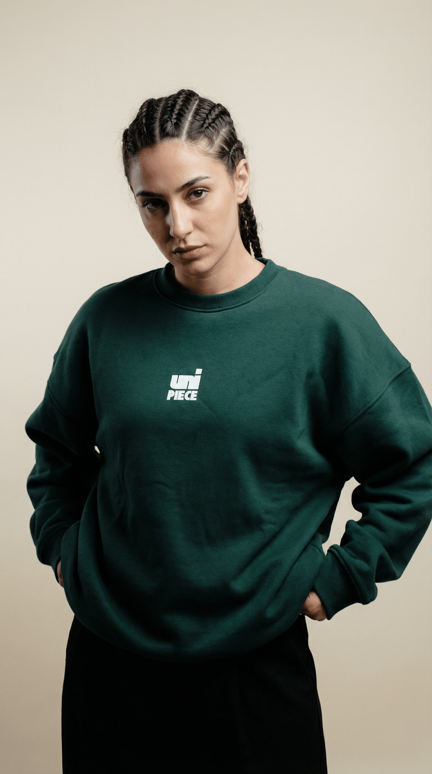 Unipiece Green Crewneck Sweatshirt
