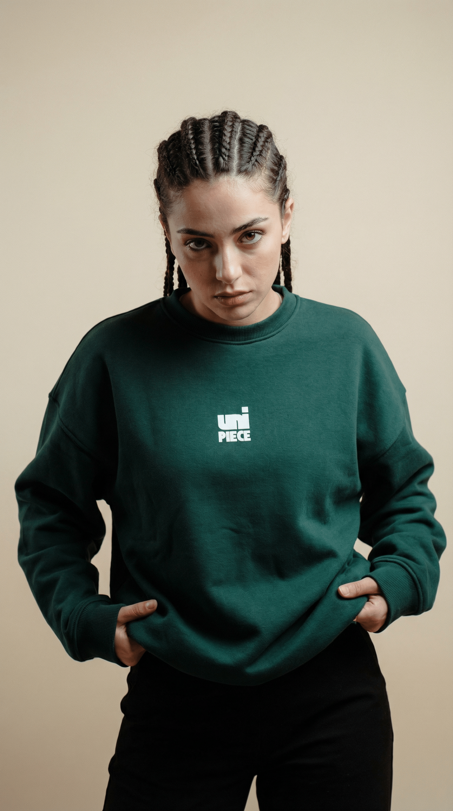 Unipiece Green Crewneck Sweatshirt