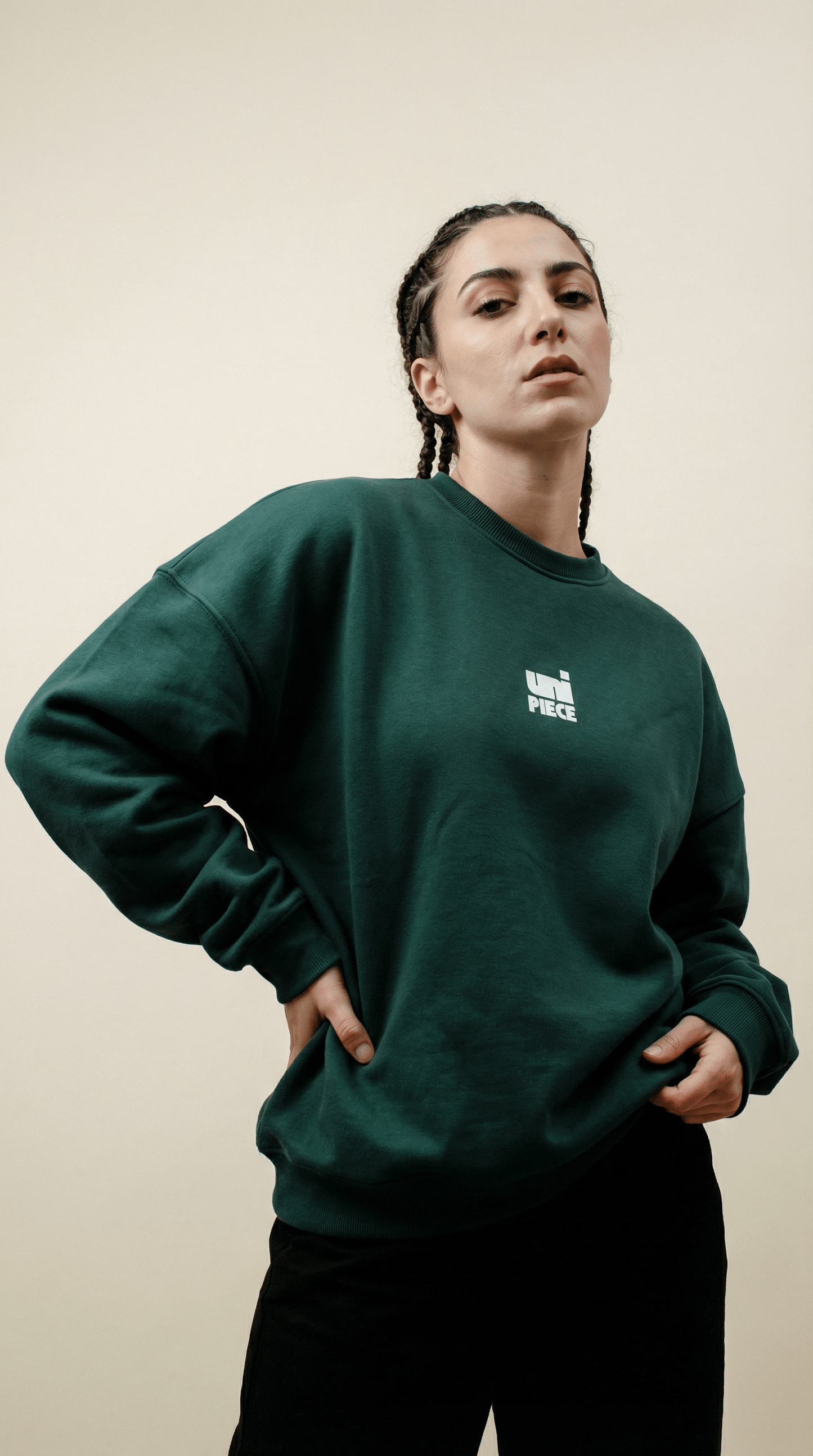 Unipiece Green Crewneck Sweatshirt