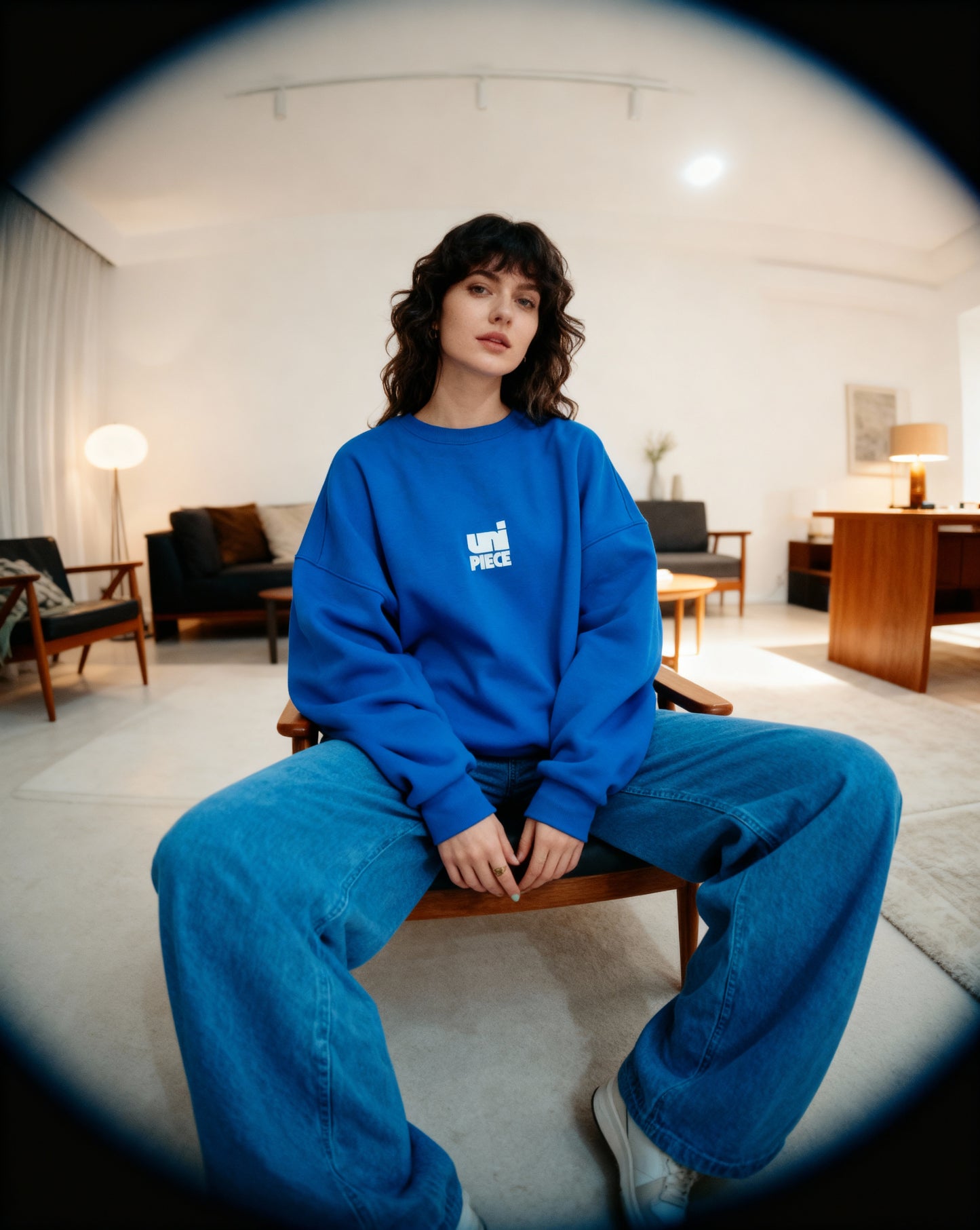 Unipiece blue Crewneck Sweatshirt